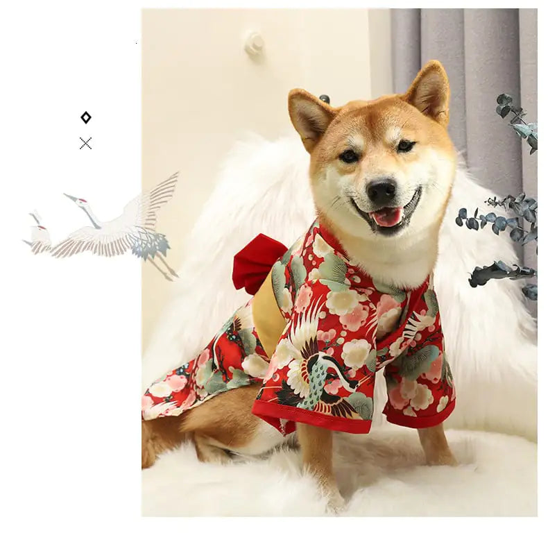 Shiba Inu Kimono Style Clothes for Small Dogs
